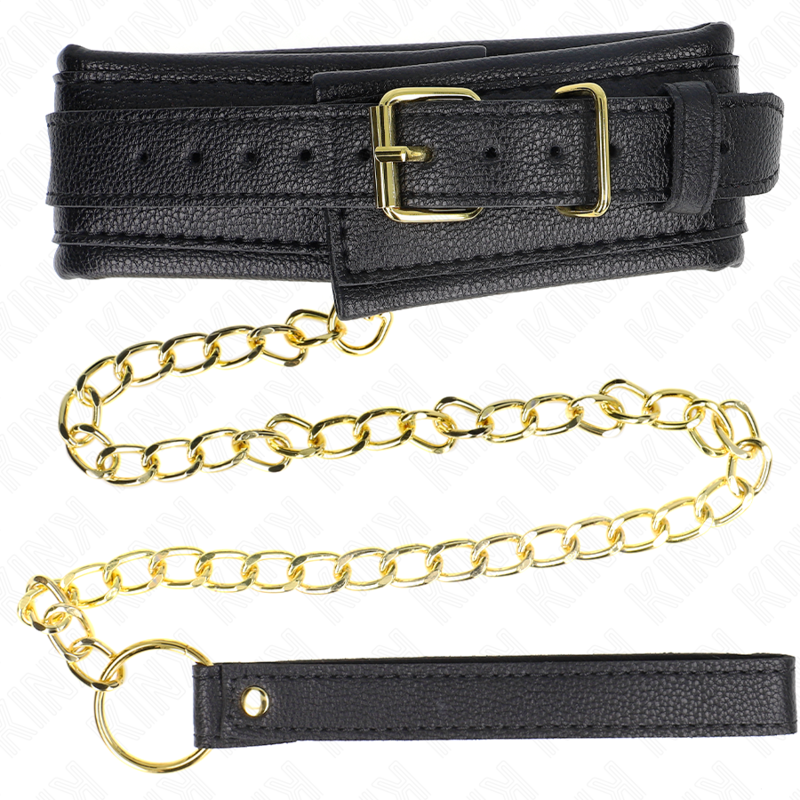Kink - Collana con Cinturino in Similpelle Spugna Modello 1 Regolabile 37-54 Cm X 3 Cm - immagine 3