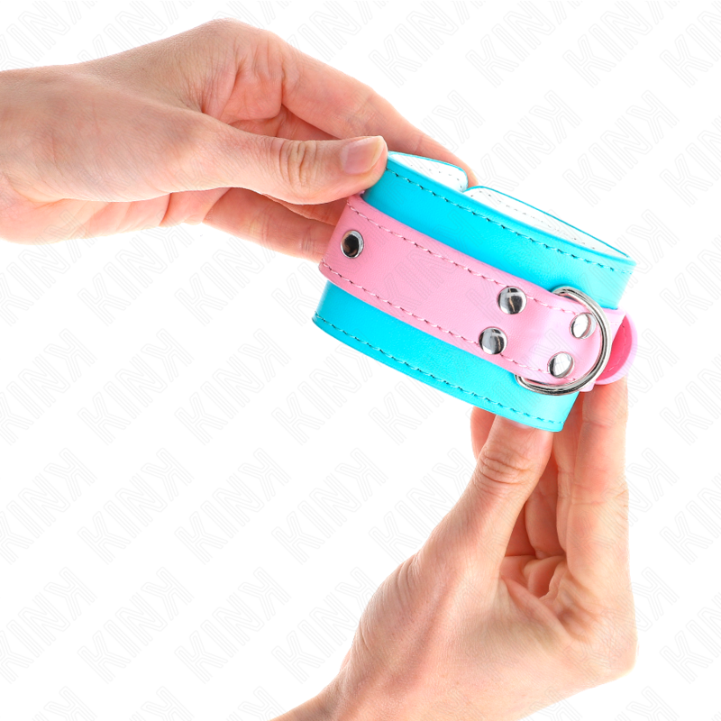 Kink - Graziosi Poggipolsi Blu/Rosa Regolabili 16-28 Cm X 5 Cm - immagine 4