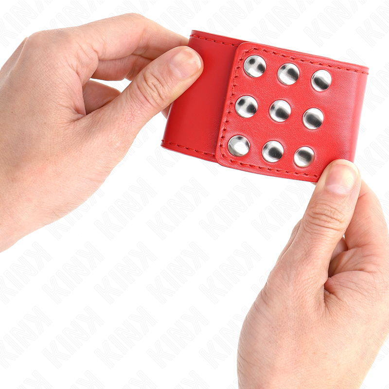 Kink - Resistenza da Polso con Chiusura a Scatto Rosso Regolabile 19-24 Cm X 5,5 Cm - immagine 4