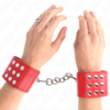 Kink - Resistenza da Polso con Chiusura a Scatto Rosso Regolabile 19-24 Cm X 5,5 Cm