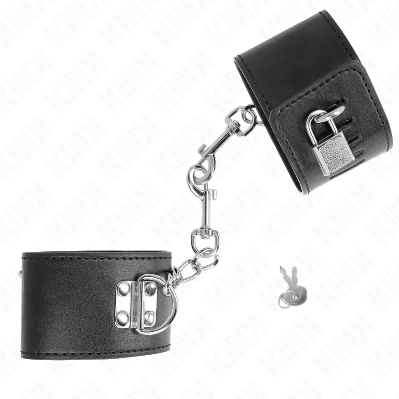 Kink - Resistenza da Polso con Chiusura a Lucchetto Nero Regolabile 16-23 Cm X 5,5 Cm - immagine 3