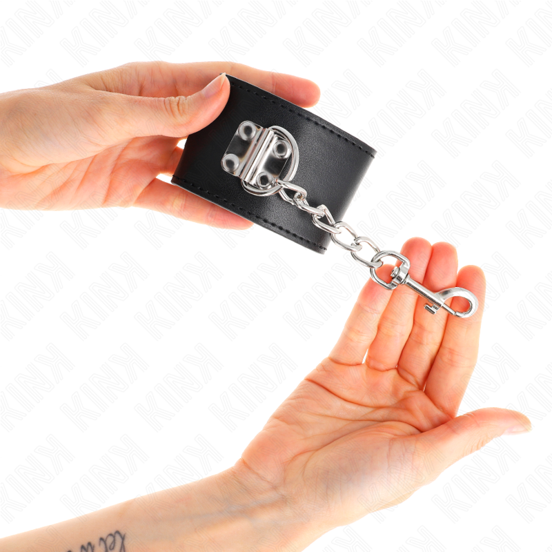 Kink - Resistenza da Polso con Chiusura a Lucchetto Nero Regolabile 16-23 Cm X 5,5 Cm - immagine 4