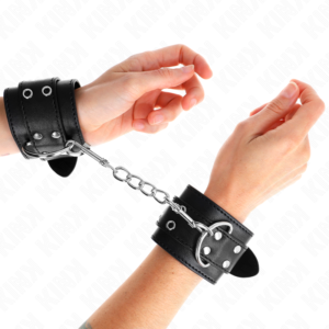 Kink - Regtino da Polso Doppia Fibbia Nero Regolabile 19-26 Cm