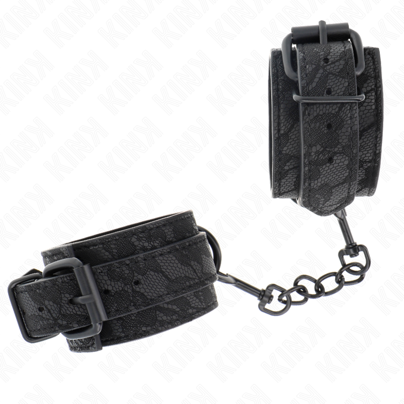 Kink - Polsi Ricoperti di Pizzo Scuro Regolabili Nero 19-26 Cm - immagine 3