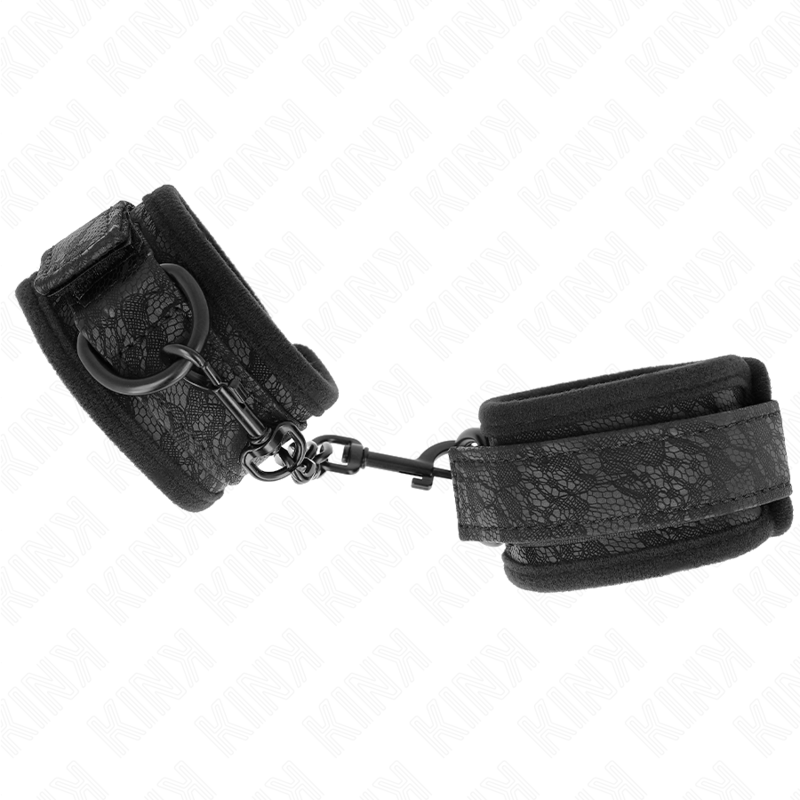 Kink - Polsi Ricoperti di Pizzo Scuro in Neoprene Regolabile Nero 20-29 Cm X 5 Cm - immagine 3