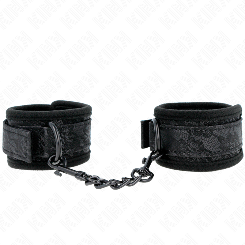 Kink - Polsi Ricoperti di Pizzo Scuro in Neoprene Regolabile Nero 20-29 Cm X 5 Cm - immagine 2