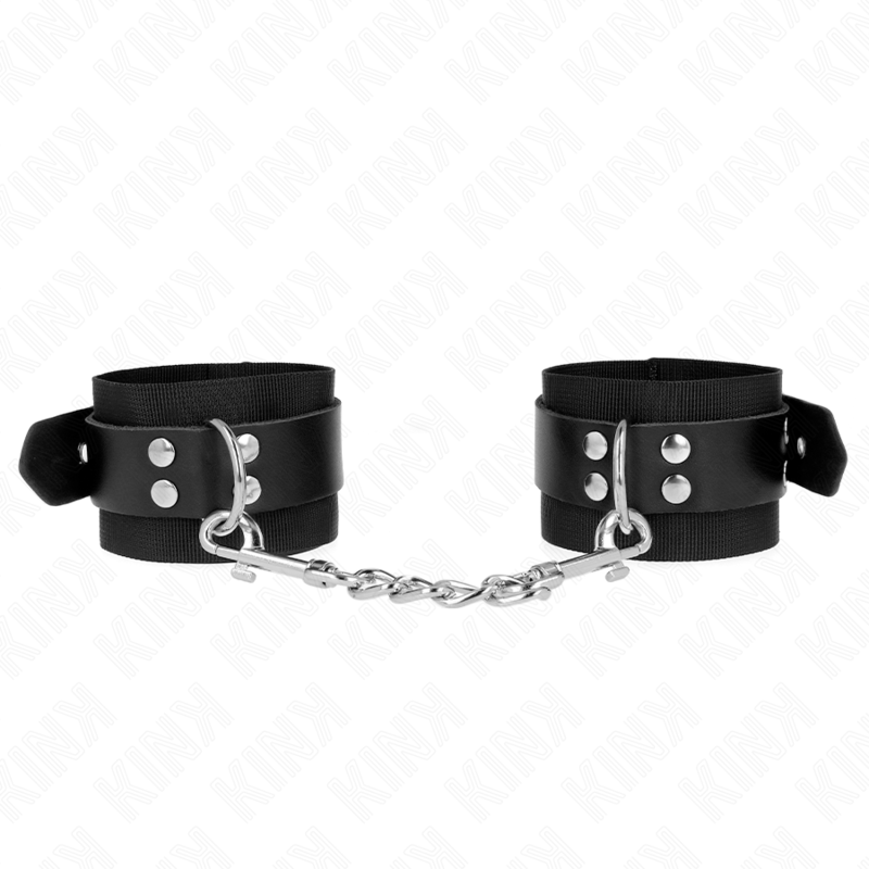 Kink - Resistenza da Polso in Nylon Nero con Cintura in Pelle Nera Regolabile 19-29 Cm X 5,1 Cm - immagine 2