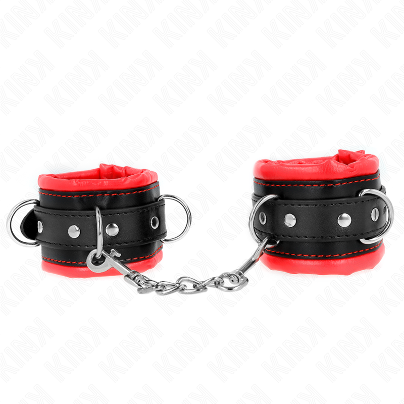 Kink - Resistenza da Polso Pesante con Fodera in Pelliccia Rossa Regolabile 20-30 Cm X 6 Cm - immagine 2