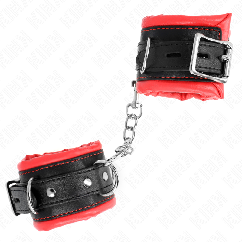 Kink - Resistenza da Polso Pesante con Fodera in Pelliccia Rossa Regolabile 20-30 Cm X 6 Cm - immagine 3