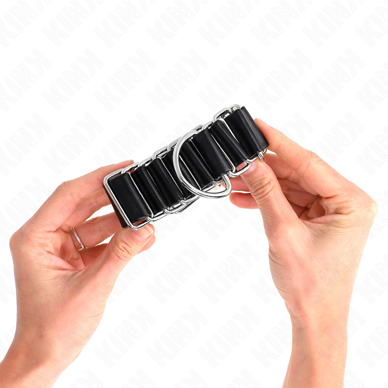 Kink - Tenuta da Polso Sottile a Cerniera Nera Regolabile 16-22 Cm X 3,5 Cm - immagine 4