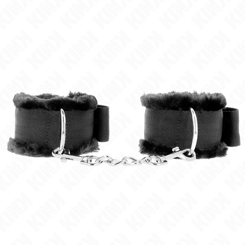 Kink - Poggipolsi Foderati in Pelliccia Neri Regolabili 17-31 Cm X 7 Cm - immagine 2