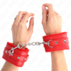 Kink - Poggipolsi Premium Imbottiti in Pelliccia Rossi con Cintura Rossa Regolabile 17-29 Cm X 6 Cm