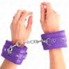 Kink - Poggipolsi Premium Imbottiti in Pelliccia Viola con Cintura Viola Regolabile 17-29 Cm X 6 Cm