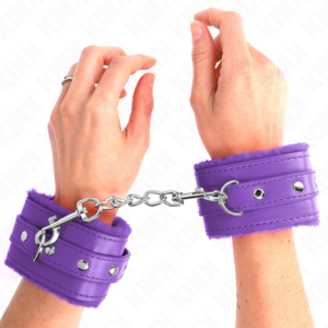 Kink - Poggipolsi Premium Imbottiti in Pelliccia Viola con Cintura Viola Regolabile 17-29 Cm X 6 Cm