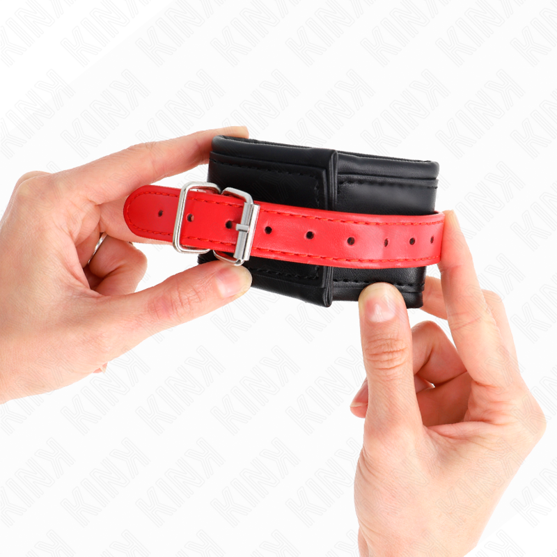 Kink - Resistenza da Polso Nera con Cintura Rossa Regolabile 17-28 Cm X 6 Cm - immagine 4