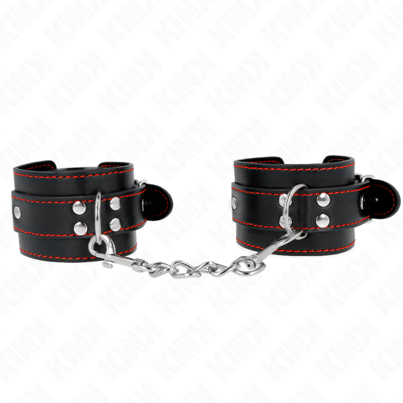 Kink - Resistenza da Polso Nera con Fodera Rossa Regolabile 20-28 Cm X 5,5 Cm - immagine 2