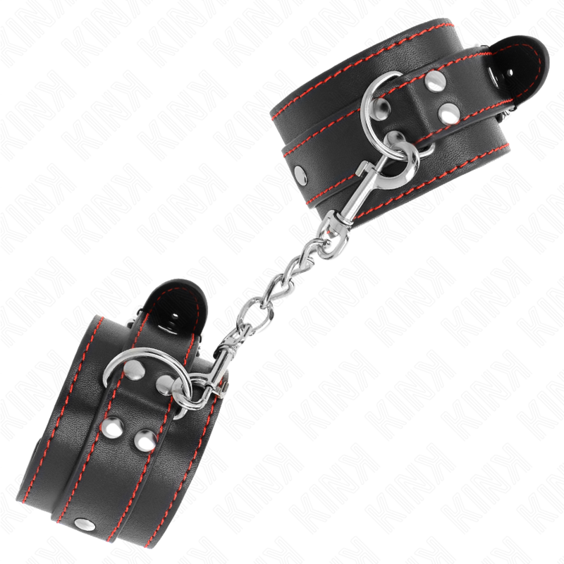 Kink - Resistenza da Polso Nera con Fodera Rossa Regolabile 20-28 Cm X 5,5 Cm - immagine 3