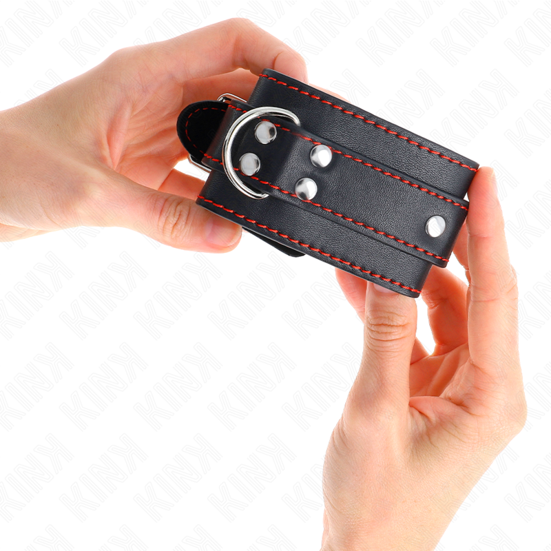 Kink - Resistenza da Polso Nera con Fodera Rossa Regolabile 20-28 Cm X 5,5 Cm - immagine 4