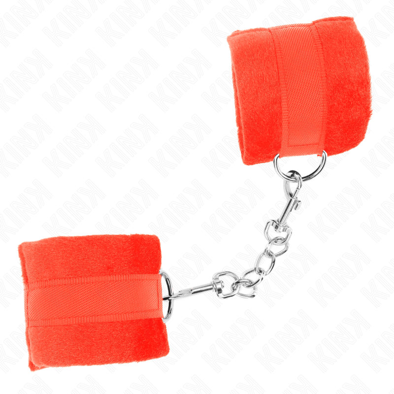 Kink - Polsini in Pelliccia per Principianti Rosso 30 X 7 Cm - immagine 3