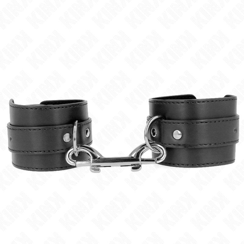 Kink - Tenuta da Polso-Fila di Rivetti Singola e Fibbia Grande Nera Regolabile 17-28 Cm X 5 Cm - immagine 2
