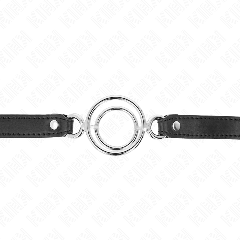 Kink - Bavaglio con O-Ring Multipli 5 Cm Nero 63 X 2,5 Cm - immagine 3