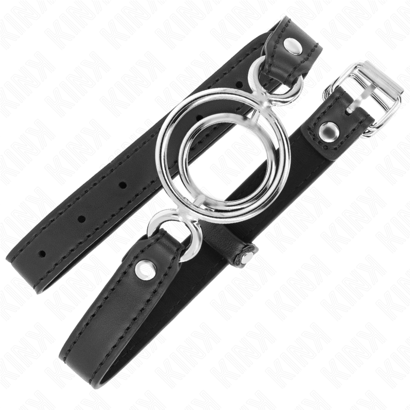 Kink - Bavaglio con O-Ring Multipli 5 Cm Nero 63 X 2,5 Cm - immagine 2