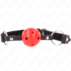Kink - Ball Gag Hollow Hard Rosso Modello 2 65 X 2,5 Cm