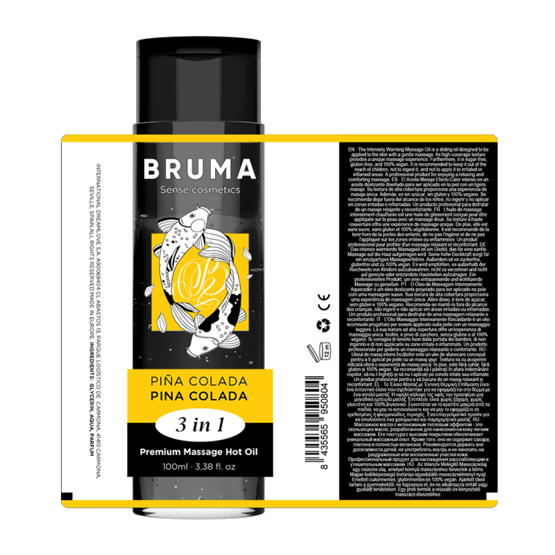 Bruma - Olio da Massaggio Premium Effetto Calore Sapore Pina Colada 3 In 1 - 100 Ml - immagine 5