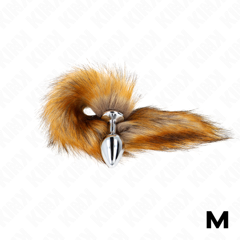 Kink - Plug Anale Misura M 8 X 3,5 Cm con Coda Sintetica 40 Cm Marrone - immagine 2