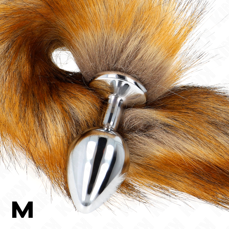 Kink - Plug Anale Misura M 8 X 3,5 Cm con Coda Sintetica 40 Cm Marrone - immagine 4