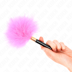 Kink - Piume Tickle in Metallo Oro Fucsia 18 Cm