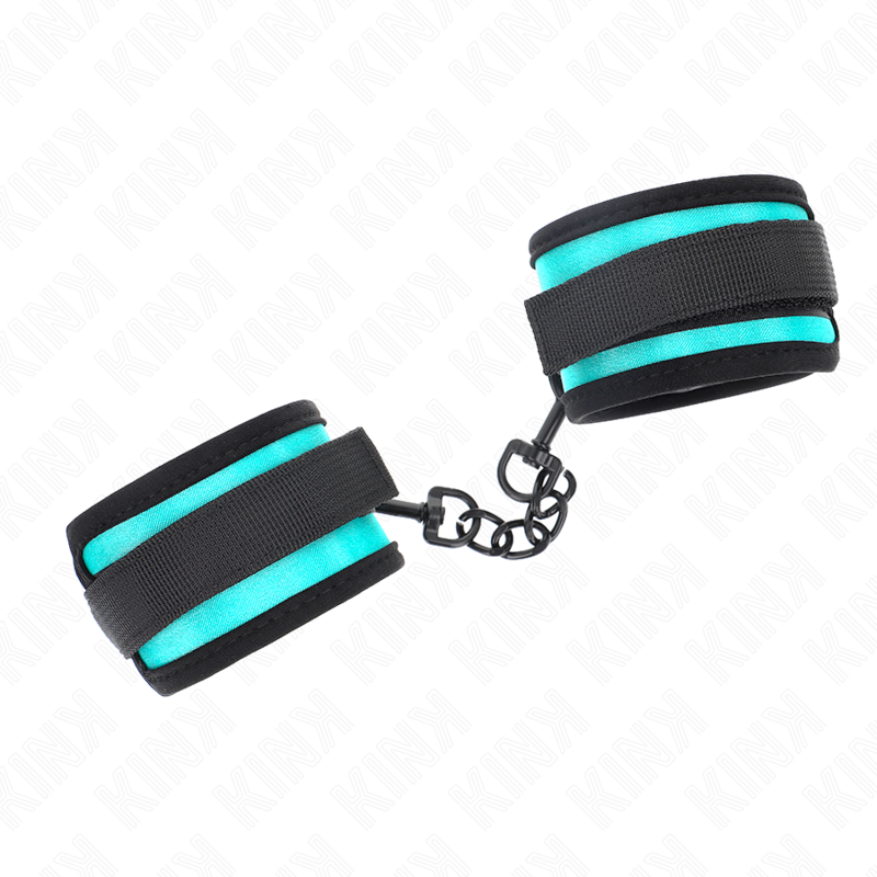 Kink - Tenuta da Polso in Nylon con Gancio e Loop Nero-Blu Regolabile 18-32 Cm X 5 Cm - immagine 3
