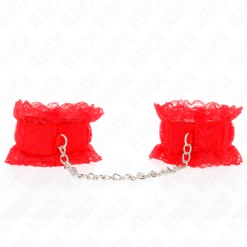 Kink - Cinturino da Polso Elastico in Pizzo Rosso - immagine 2