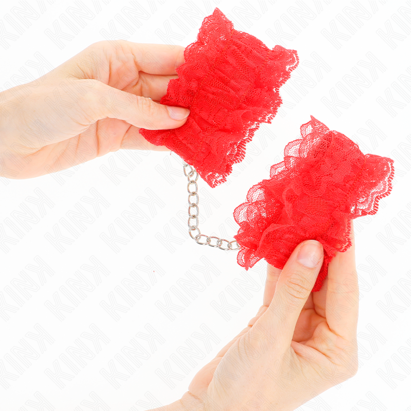 Kink - Cinturino da Polso Elastico in Pizzo Rosso - immagine 4