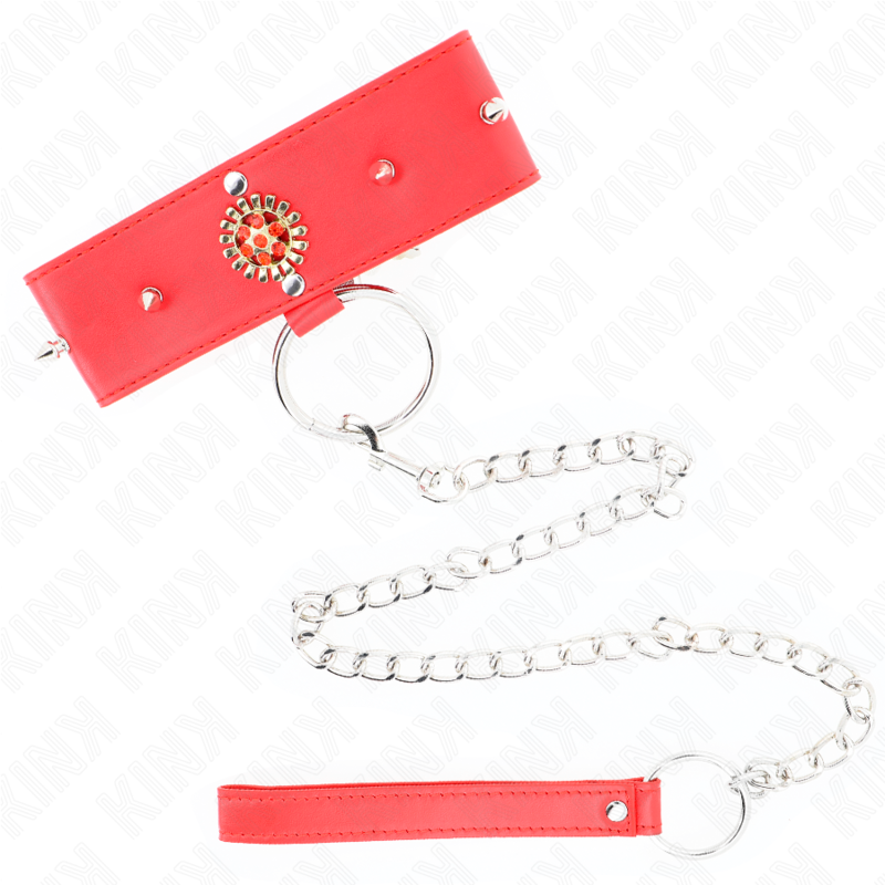 Kink - Collana di Diamanti Rossi con Cintura 65 Cm Regolabile 35-51 Cm X 7 Cm - immagine 2