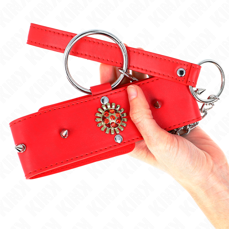 Kink - Collana di Diamanti Rossi con Cintura 65 Cm Regolabile 35-51 Cm X 7 Cm - immagine 5