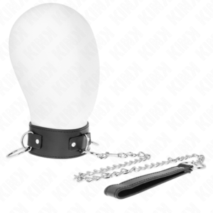 Kink - Collana con Guinzaglio 65 Cm 3 Modello Anelli 2 Regolabile 36-43 Cm X 5 Cm