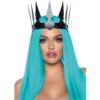Leg Avenue - Corona Maleficent in Pelle Sintetica con Borchie Nera