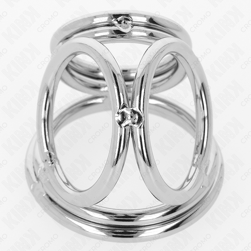Kink - Anello per Pene in Metallo Cromato Triplo da 3,8 Cm A 5 Cm Modello 1 - immagine 5