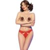 Chilirose - Cr 4839 Set Natale Copri Capezzoli + Slip Rosso L/Xl