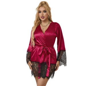 Subblime - 953829 Elegante Pigiama in Pizzo + Perizoma Rosso L/Xl