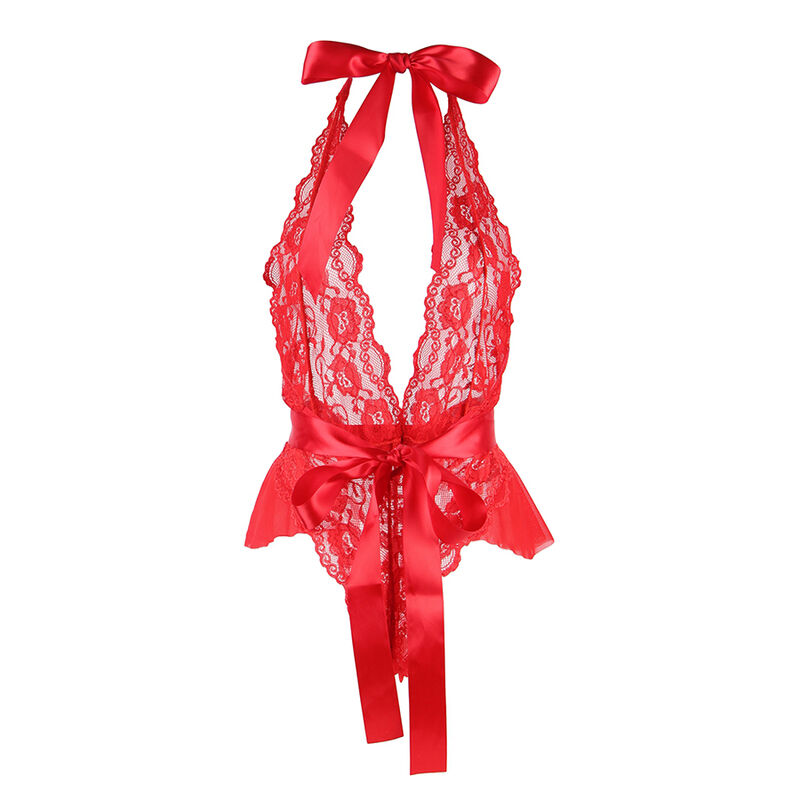 Subblime - 953980 Body Sexy con Volant + Cintura Rosso L/Xl - immagine 4