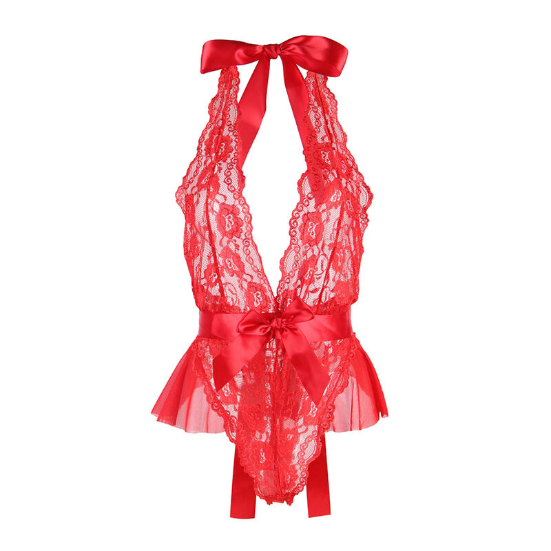 Subblime - 953980 Body Sexy con Volant + Cintura Rosso L/Xl - immagine 5