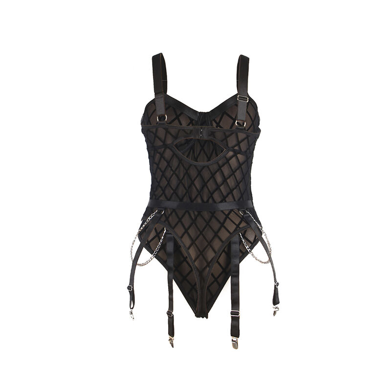 Subblime - 9542277 Body con Catene + Cintura Reggicalze Nero L/Xl - immagine 6