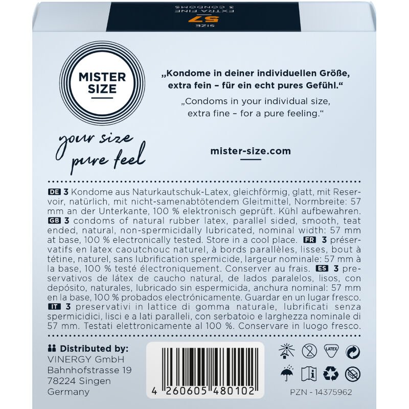 Mister Size - Preservativo Taglia L 57 Mm (3 Unità) - immagine 3