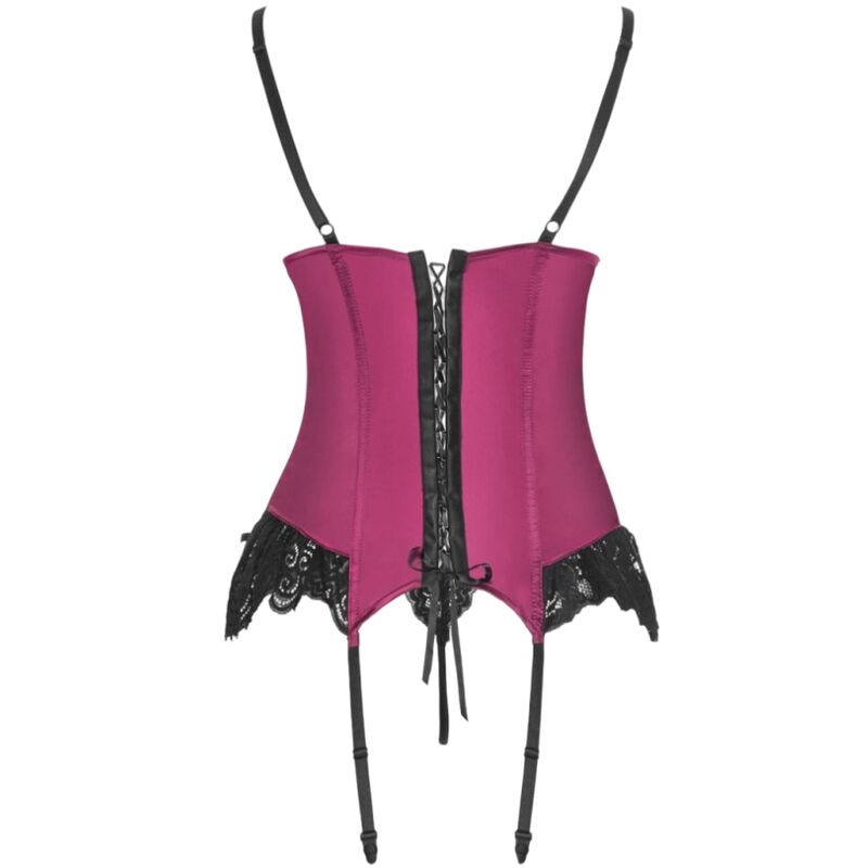Livco Corsetti Fashion - Agrafena Cf 90436 Corsetto + Perizoma Bordeaux S/M - immagine 5