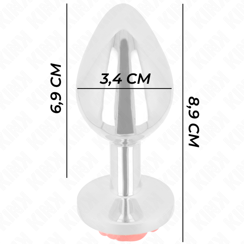 Kink - Plug Anale Rosa Rosso Taglia M - immagine 4