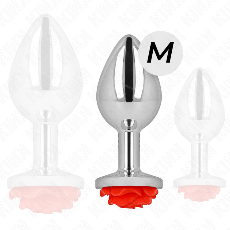 Kink - Plug Anale Rosa Rosso Taglia M - immagine 3