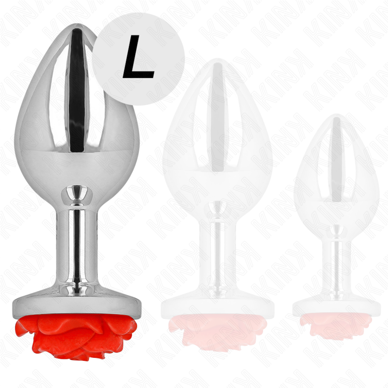 Kink - Plug Anale Rosa Rosso Taglia L - immagine 3