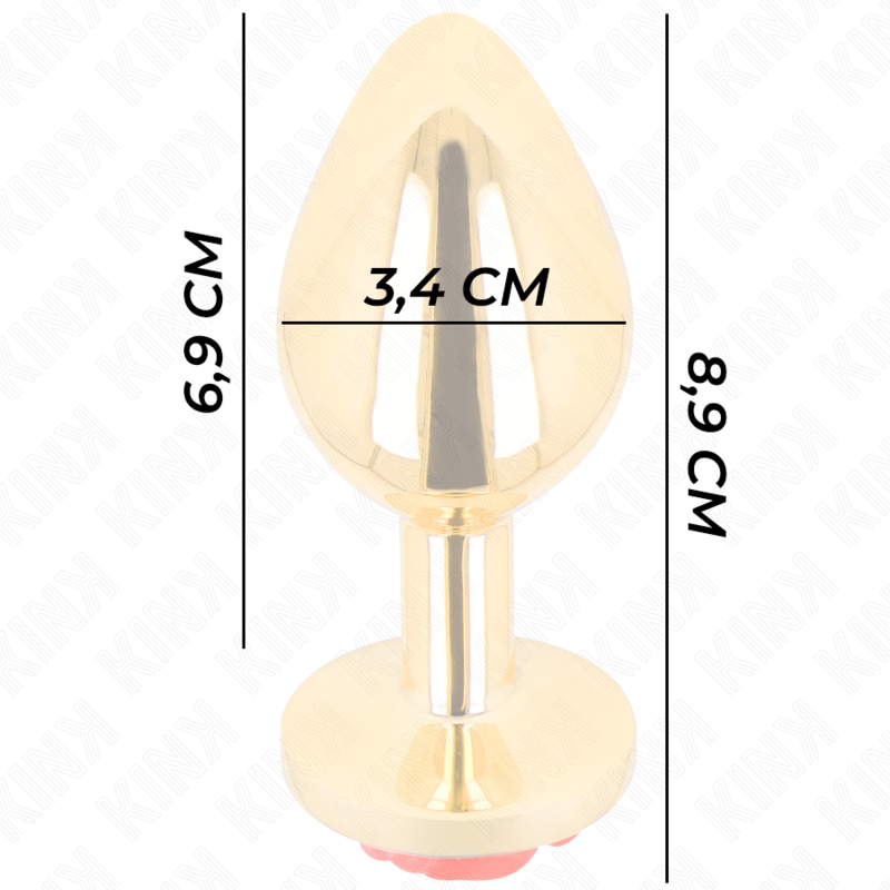 Kink - Plug Anale Oro Rosa Rosso Taglia M - immagine 4